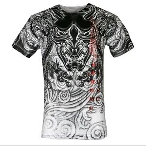 Xtreme Couture By Affliction Men's T-Shirt IMPERIAL DRAGON Biker MMA White